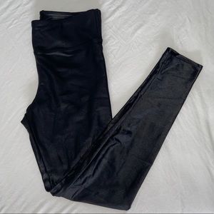 Koral Activewear Black Shiny Metallic Leggings